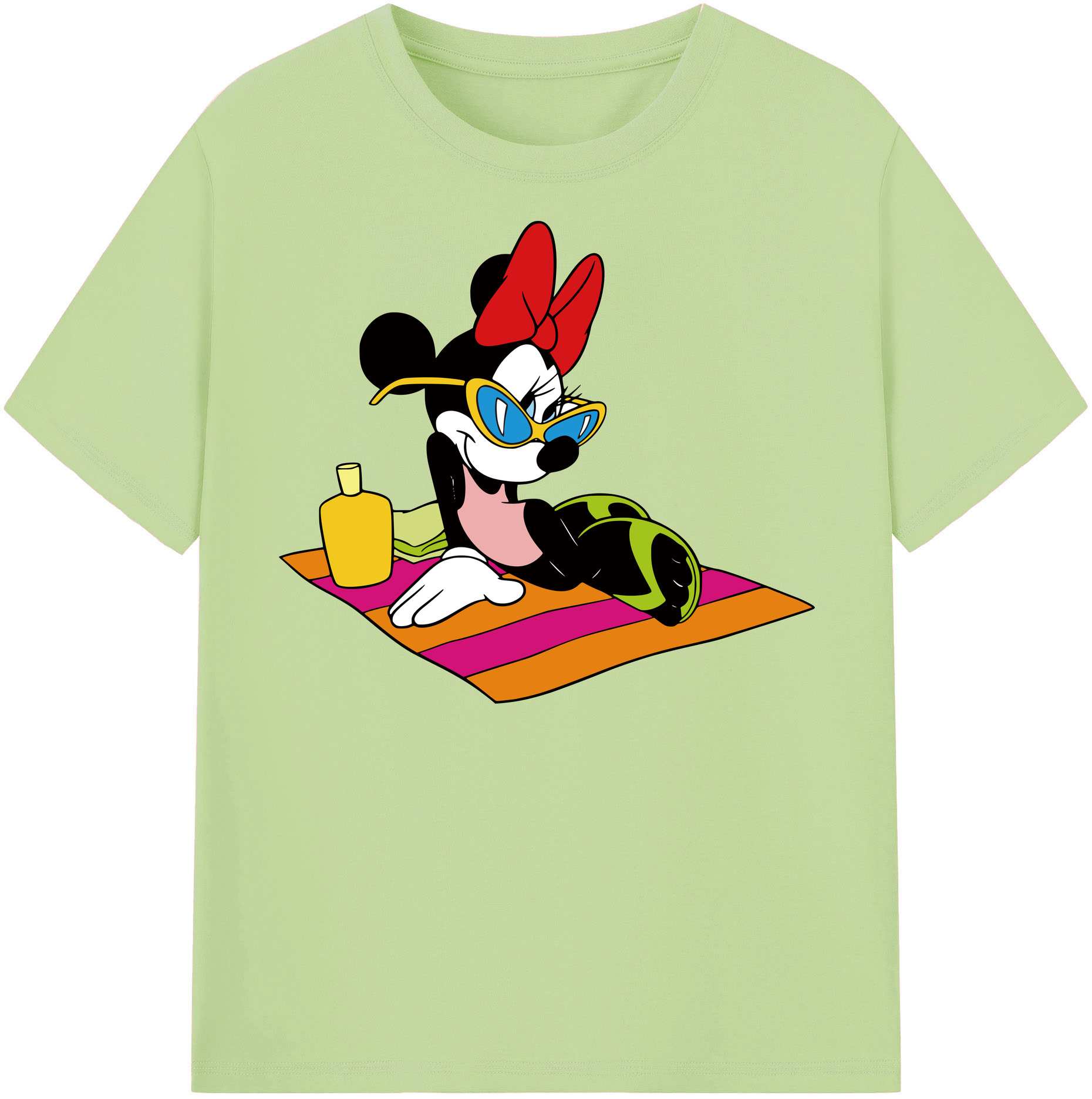 （画像用） ミッキーマウス Mickey Mouse 綿100％半袖Tシャツ（フロントプリント）